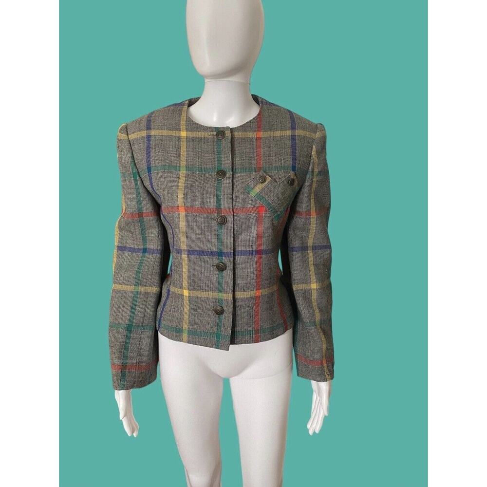 1980s Vintage Hanae Mori Boutique Blazer Jacket Size 12